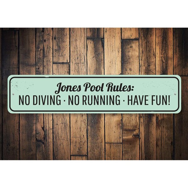 Restricted Area Tin Metal Sign FUNNY HUMOROUS Pool 