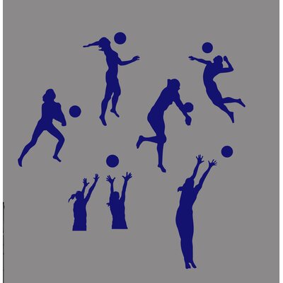 Anadolu Volleyball Players Wall Decal Winston Porter Color: Navy Blue