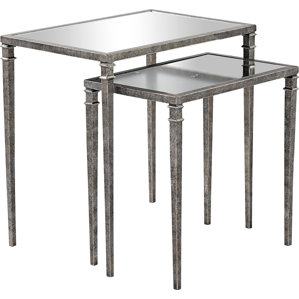 Bowlin 2 Piece Mirrored Nesting Table ..