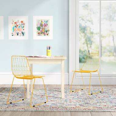 Non-Toxic Fantasy Fields Crackled Rose Thematic Hand Crafted Kids Wooden Table and 2 Chairs Set | Imagination Inspiring  Hand Crafted & Hand Painted Details Lead Free Water-based Paint 