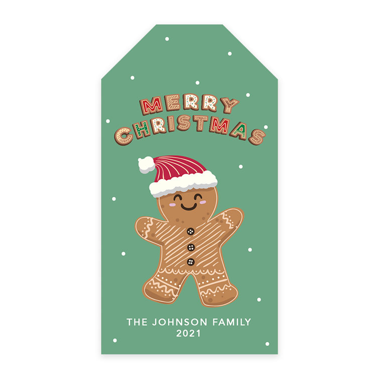 Christmas name tag labels