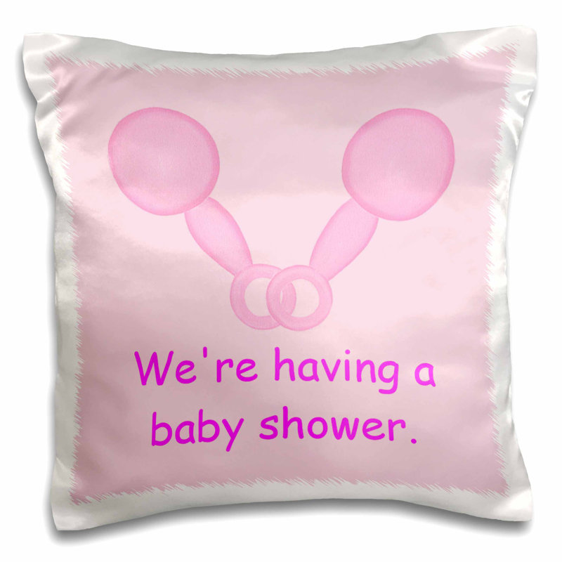 East Urban Home Painting Of Baby Rattles Shower Invitations Pillow