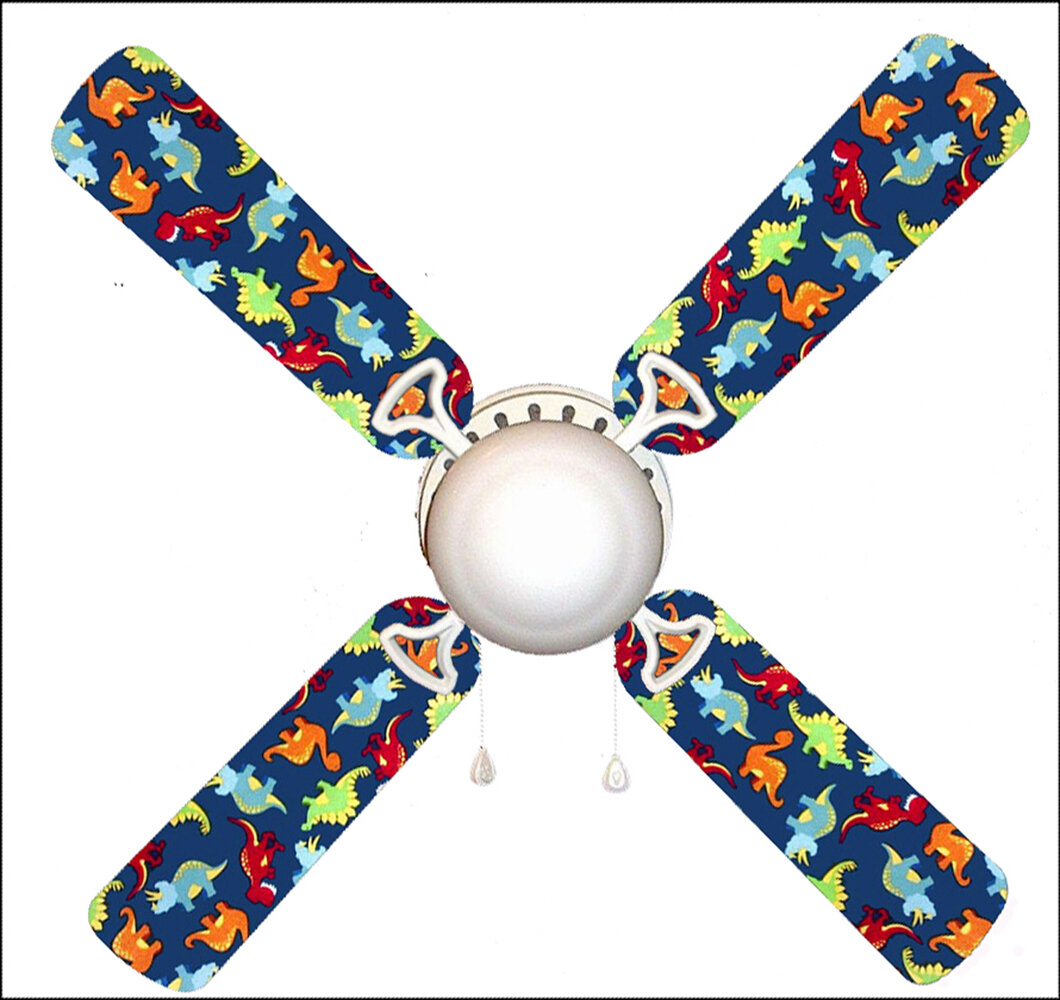 Zoomie Kids 42 Smartt Dinosaur 4 Blade Ceiling Fan Light Kit