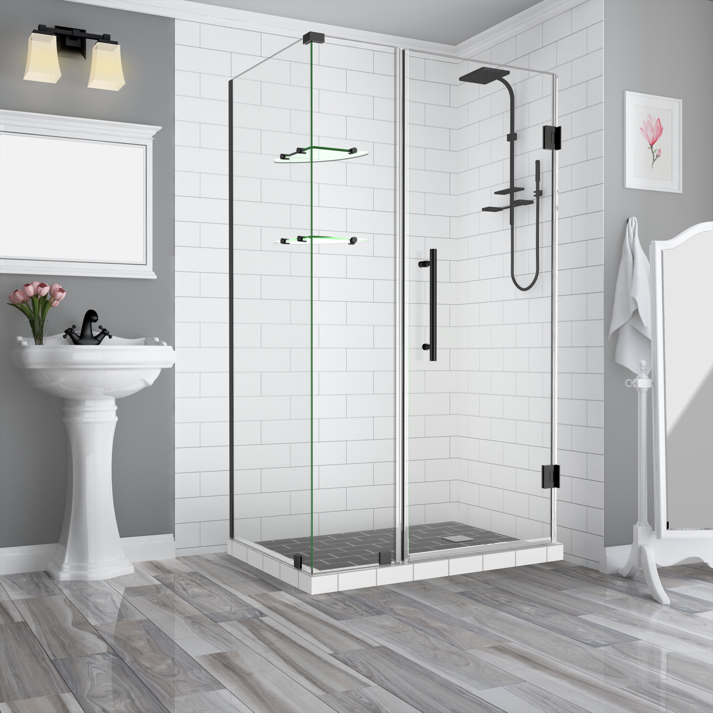 Aston Bromley Gs 57 X 72 Rectangle Hinged Shower Enclosure Wayfair