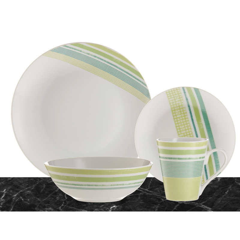 Brayden Studio Castiel Tartan 16 Piece Dinnerware Set Service For