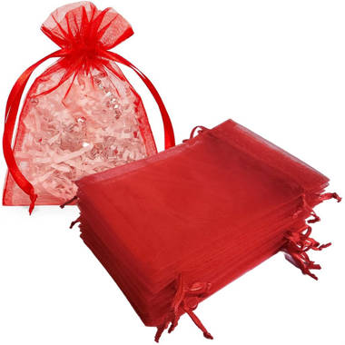 100pcs  Gift Bags 4.7 x 3.9 inch Candy Mesh Drawstring Bags Jewelry Toy Pouches 