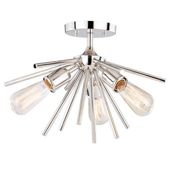 Hendrix 3 Light 18 25 Semi Flush Mount Reviews Joss Main
