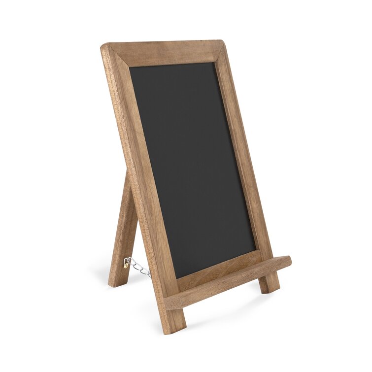 Set of 4 Table Mini Blackboard Chalkboard Easels with Chalk for Counter Display 