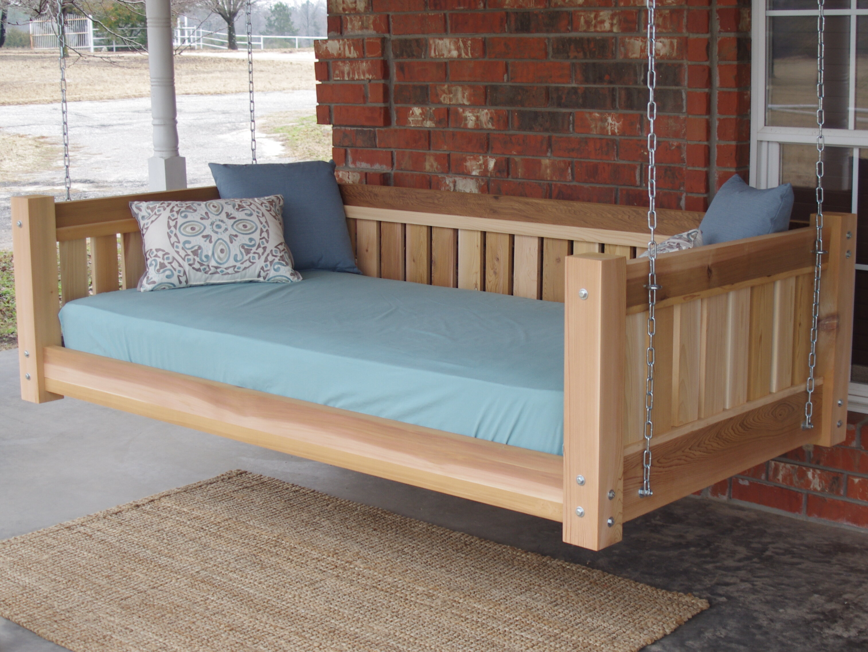 Loon Peak® Teague Solid Wood Porch Swing | Wayfair