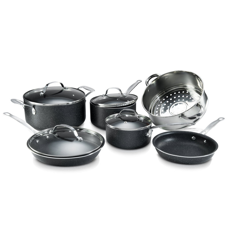 Granitestone Granite Stone 10 Piece Aluminum Non Stick Cookware Set Reviews Wayfair