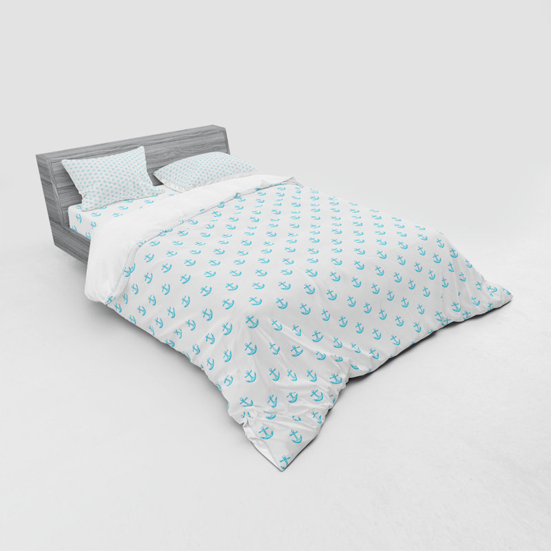 East Urban Home Anchor Small Vivids Cartoon Transportation Vessel Oceanic Life Duvet Cover Set Wayfair Cartoons, tv & movie characterstype: wayfair