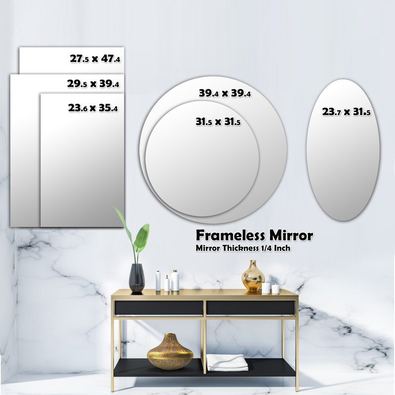 East Urban Home Feathers 15 Bohemian And Eclectic Frameless Bathroom Vanity Mirror Wayfair