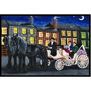 City Carriage Ride Horse Doormat