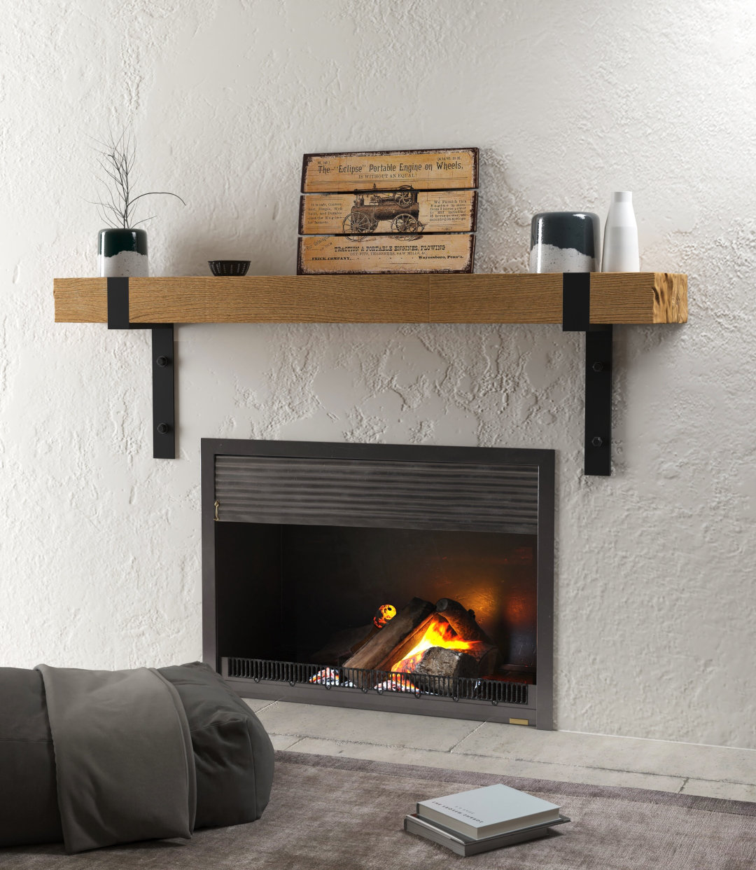 Foundry Select Bartholomew Fireplace Shelf Mantel Wayfair