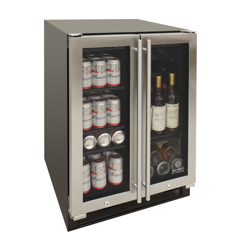 Vinotemp 21 Bottle And 55 Can Dual Zone Freestanding Built In Wine And Beverage Cooler Wayfair