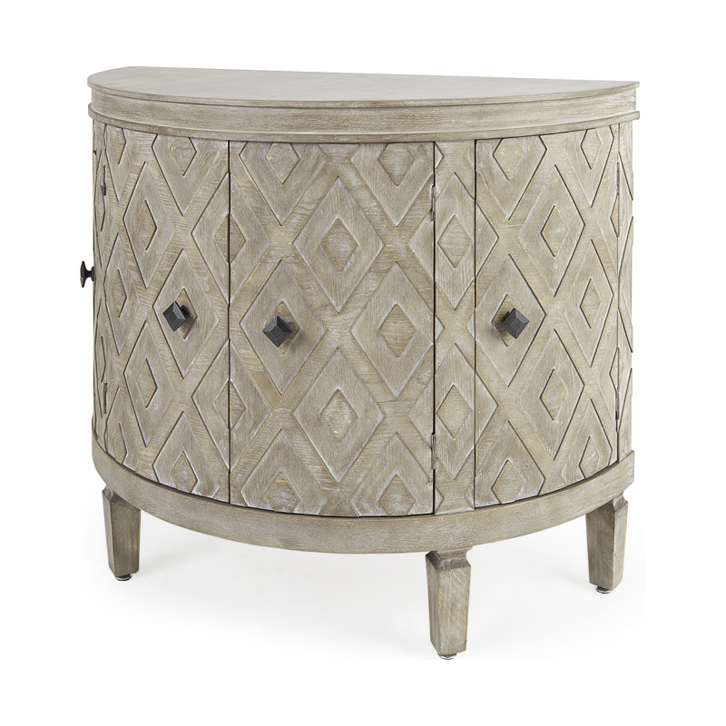 Bungalow Rose Bop 4 Door Half Circle Accent Cabinet | Wayfair