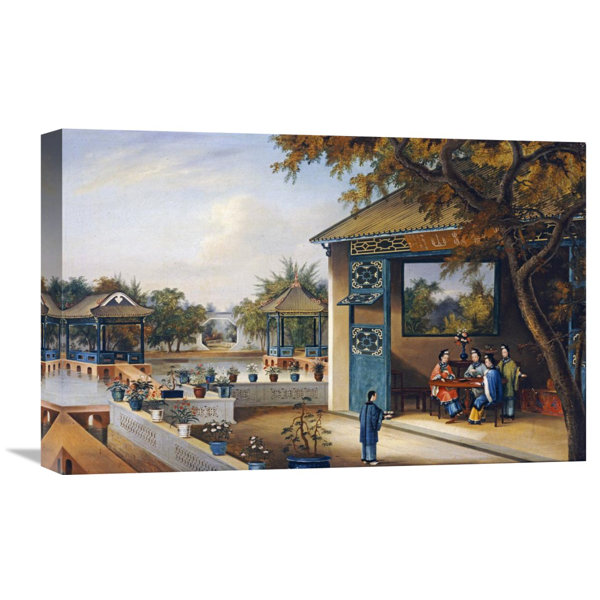 Global Gallery Chinese Ladies Playing Mahjong In The Pavilion Of A