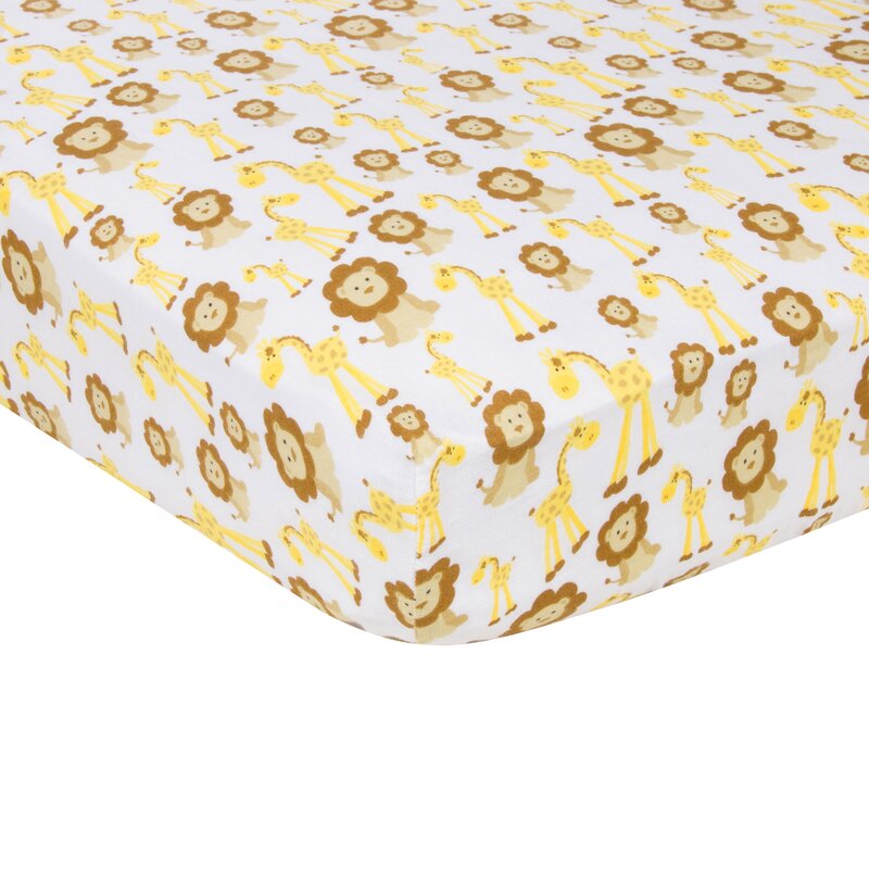 Miracle Blanket Giraffes And Lions Flat Crib Sheet Wayfair