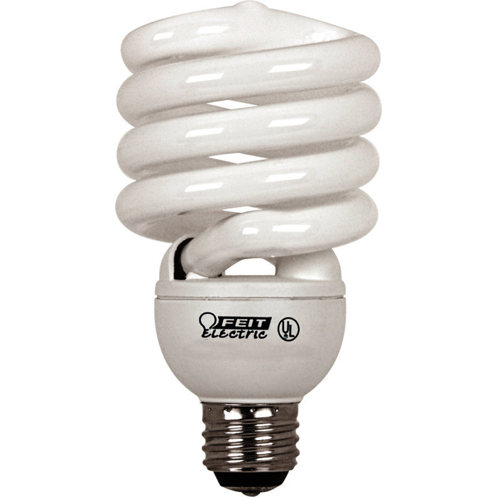 6 new 120V LIGHT BULB spring lamp fluorescent CFL 25w spiral 100w soft white E26