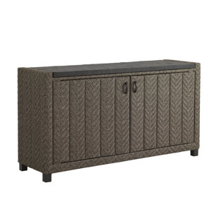Outdoor Wicker Buffet Cabinet Wayfair Blue Olive Sideboard