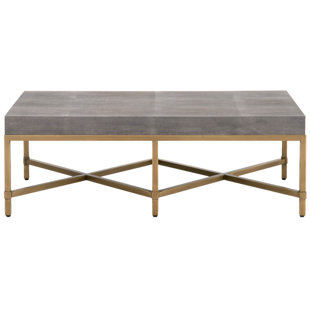 Huntsville Resin Top Rectangular Coffee Table by Everly Quinn Best