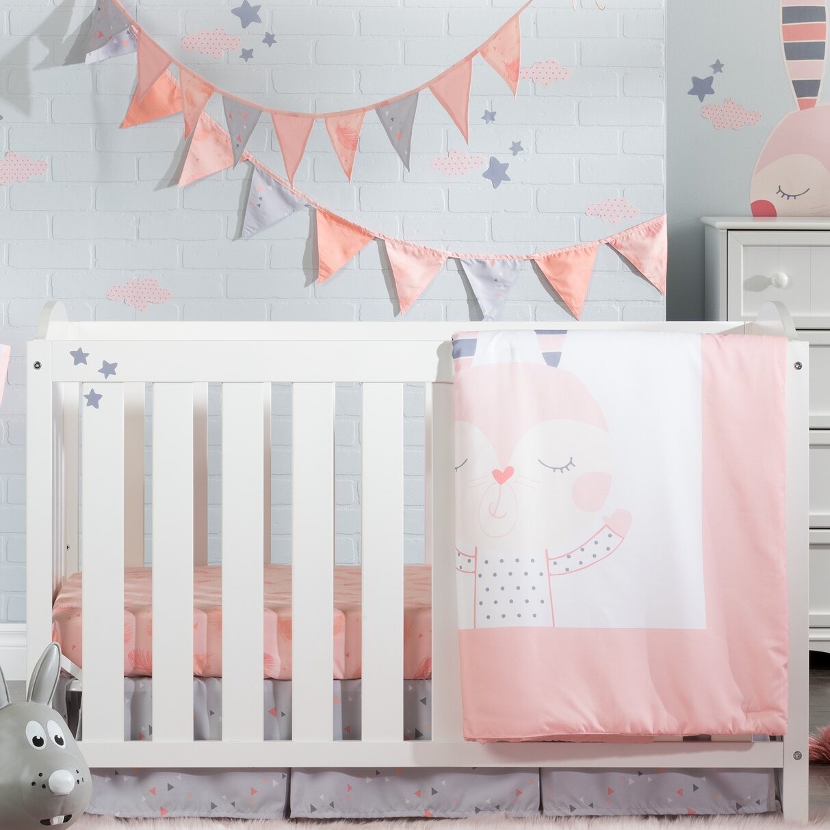 rabbit crib bedding