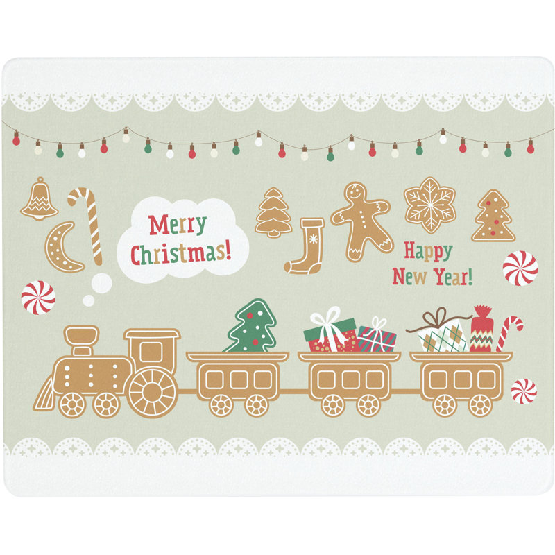 Vance Industries Merry Christmas And Happy New Year Glass Cutting Board Wayfair