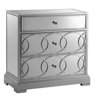 Piero Mirrored 3 Drawer Accent Chest By House of Hampton Piero Mirrored 3 Drawer Accent Chest By House of Hampton