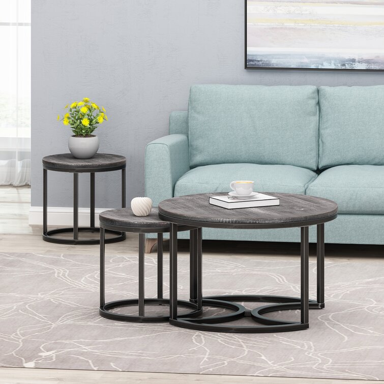 17 Stories Gerrish 3 Piece Coffee Table Set Reviews Wayfair