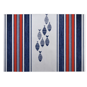 Concord Blue/Red Indoor/Outdoor Area Rug
