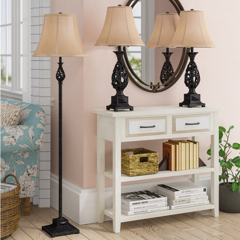 Astoria Grand Hackett 3 Piece Floor and Table Lamp Set ...