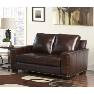 Potsdam Leather Standard Loveseat by Red Barrel Studio New