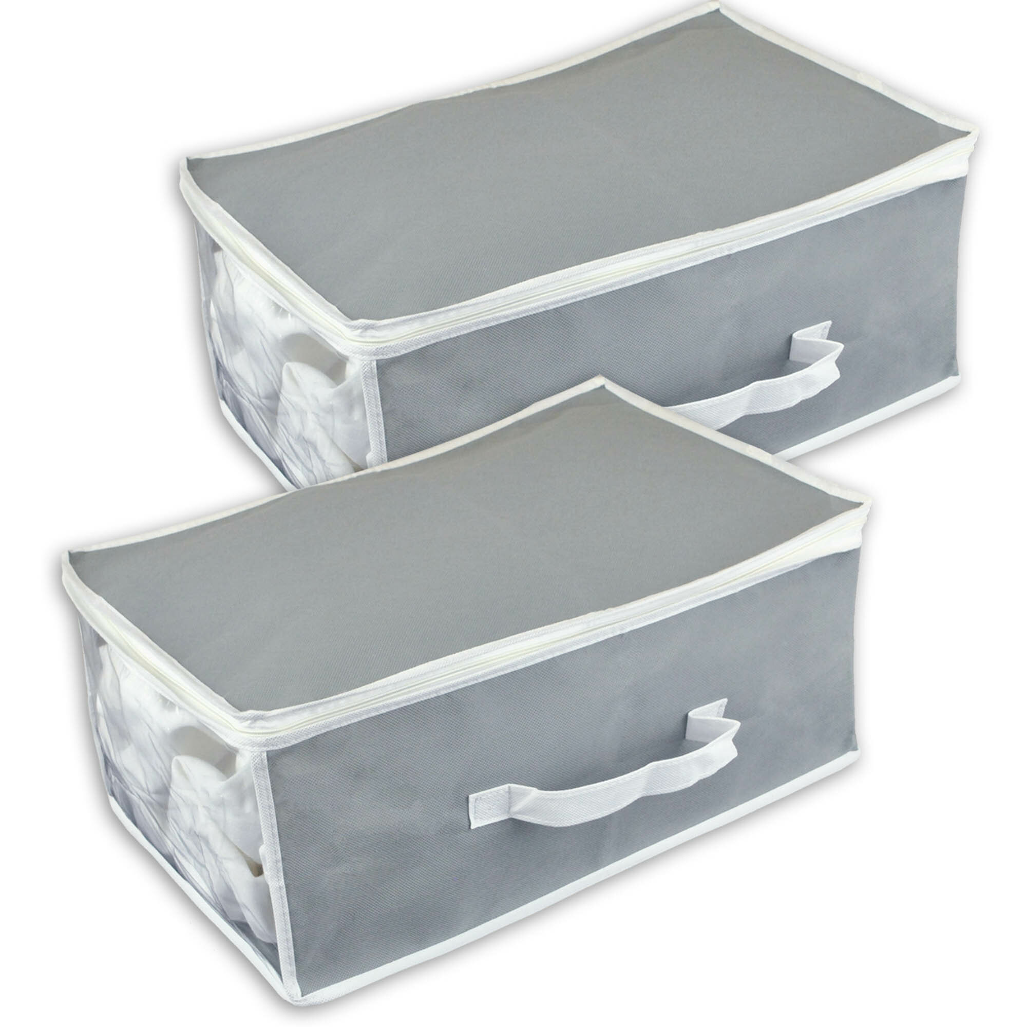 Rebrilliant 2 Piece Plastic Underbed Storage Set Reviews Wayfair