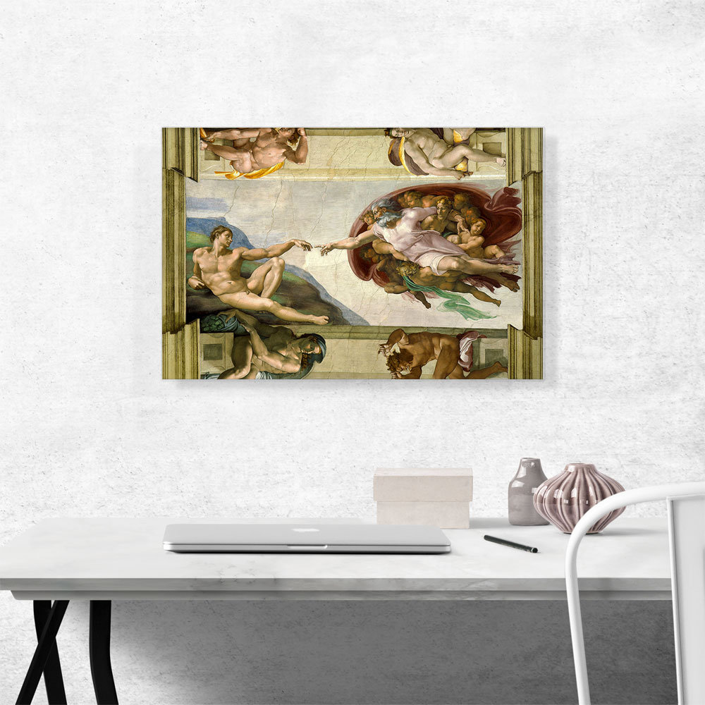 ARTCANVAS The Creation Of Adam 1510 by Michelangelo - Wrapped Canvas ...