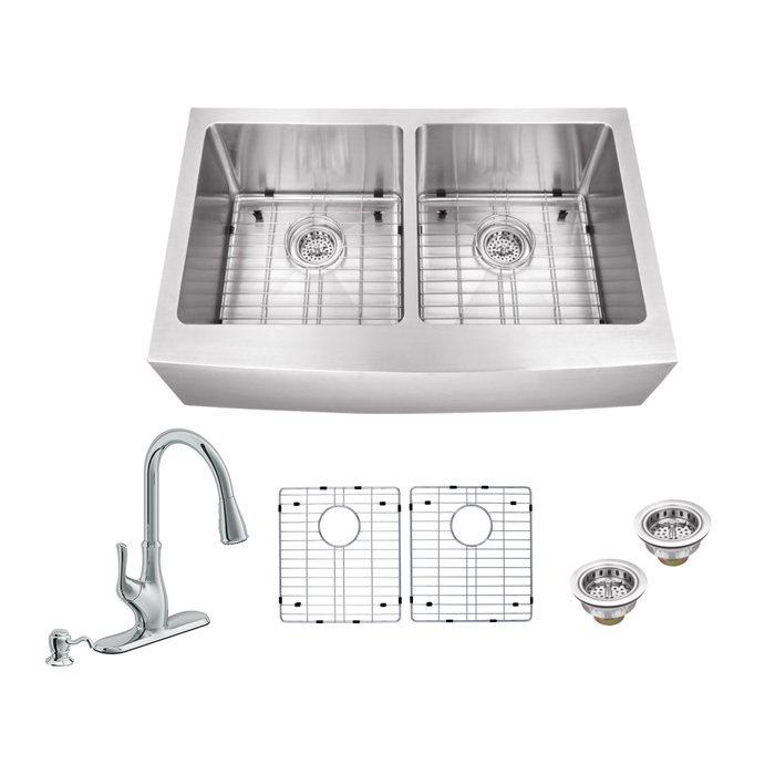 Soleil 32 88 L X 20 75 W Apron Front 50 50 Stainless Steel