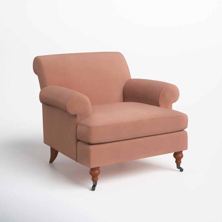 made pink armchair