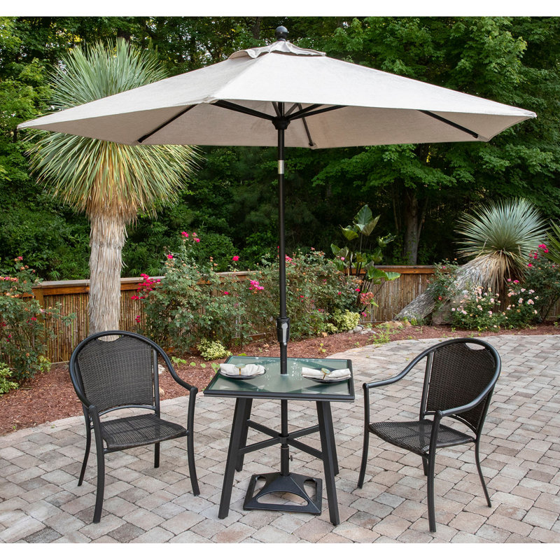 Charlton Home Bearden 3 Piece Commercial Grade Patio Set With 2