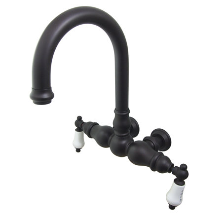 Elements Of Design Hot Springs Double Handle Wall Mounted Clawfoot Tub Faucet Wayfair