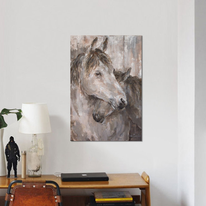 Tender Farmhouse Horse Painting Print On Canvas Reviews Joss