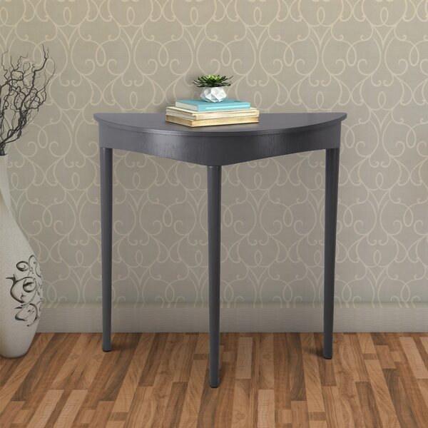Ivy Bronx 1 Drawer Half Moon Console Table With Round Legs ...