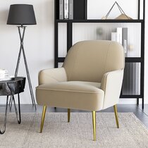 white and gold bedroom chair