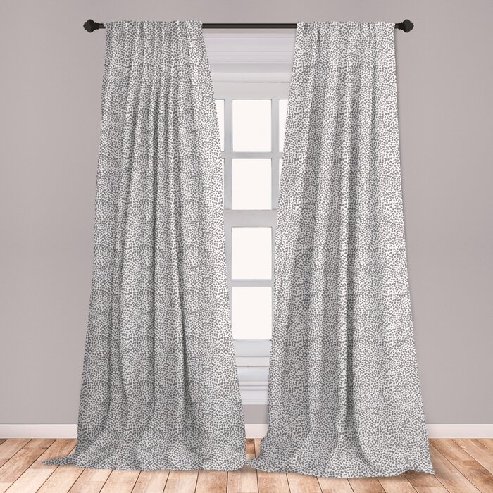 Ambesonne Music Curtains Complex Monochrome Notes Mixed Beats Melody Sound Vibes Joy Creative Design Window Treatments 2 Panel Set For Living Room
