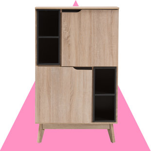 Modern Contemporary Tall Kitchen Storage Cabinet Allmodern Calvin Storage Cabinet