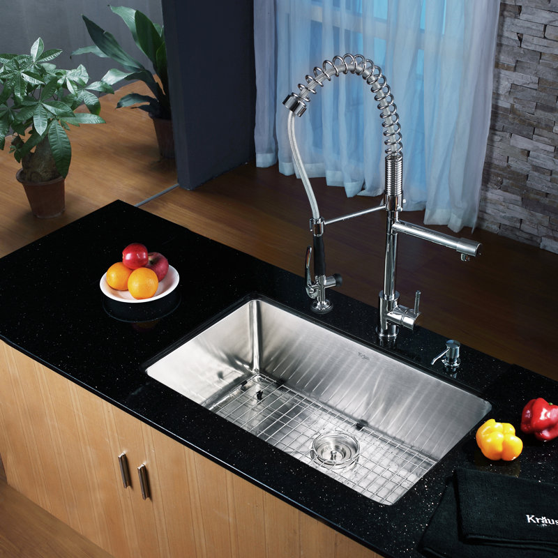 Undermount Kitchen Sinks And Faucets kraus 32" x 19" undermount kitchen sink with faucet and soap Undermount Kitchen Sinks And Faucets kraus 32" x 19" undermount kitchen sink with faucet and soap
