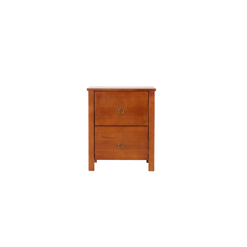 Winston Porter Carota 2 Drawer Solid Wood Nightstand Wayfair Ca