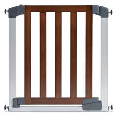 white wooden baby gate