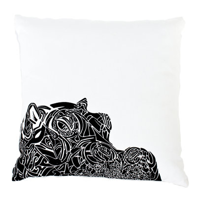 Wildlife Hippo Limited Edition Eco Luxury Throw Pillow Cover EJH Brand