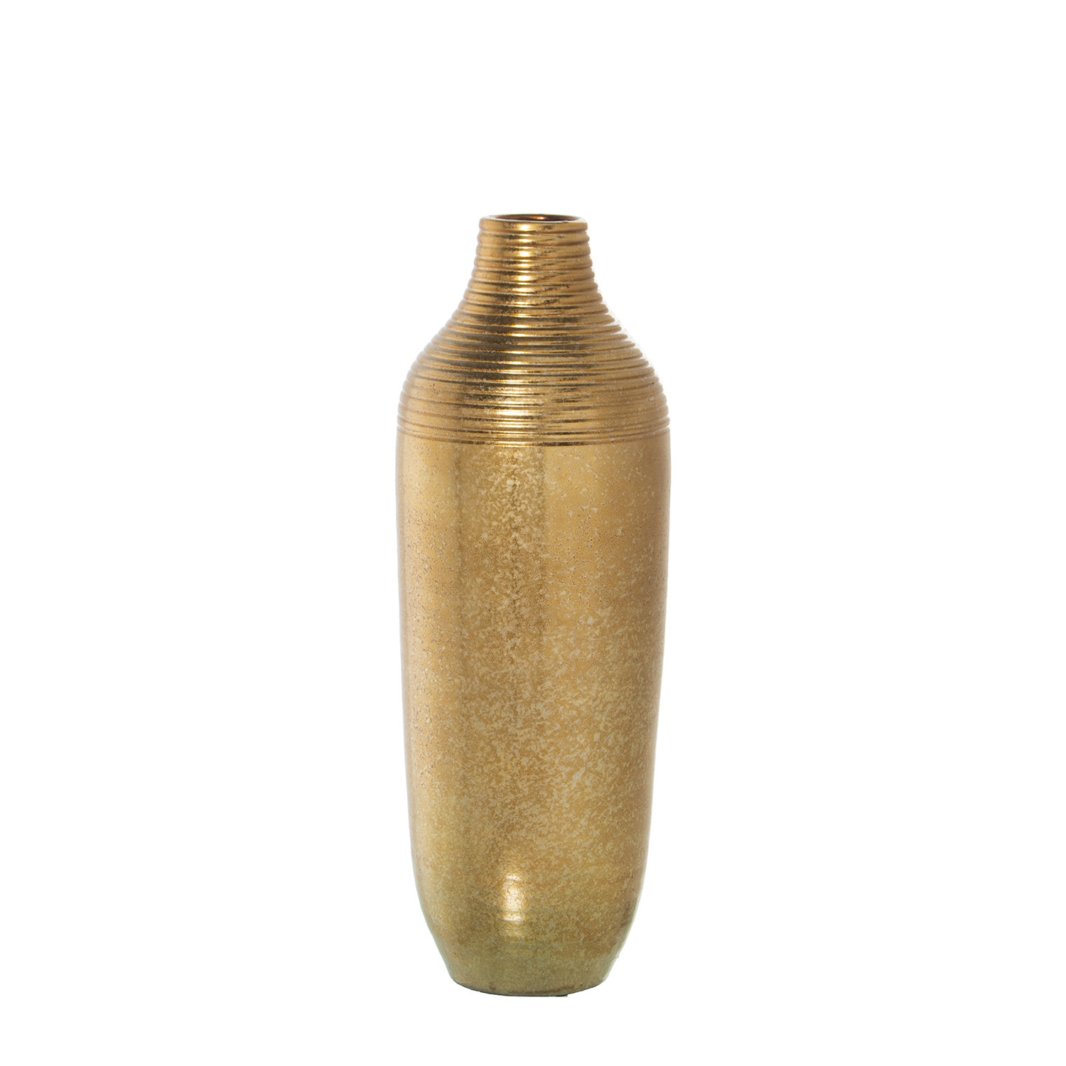 Ivy Bronx Ashien Gold Ceramic Floor Vase Wayfair.co.uk