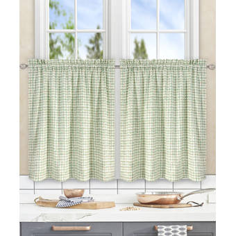 Rosdorf Park Theriault Kitchen Jacquard Cafe Curtain Wayfair