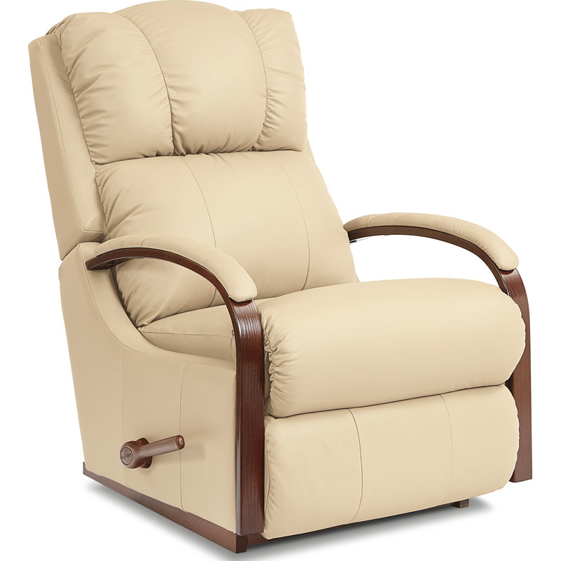 La Z Boy Harbor Town Genuine Leather Manual Rocker Recliner Wayfair